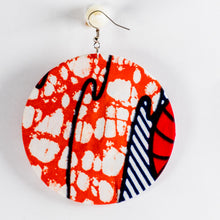 Load image into Gallery viewer, Fabric & Bottlecap Earrings
