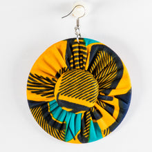 Load image into Gallery viewer, Fabric & Bottlecap Earrings