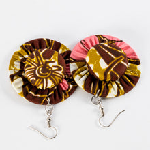 Load image into Gallery viewer, Fabric & Bottlecap Earrings