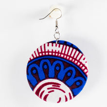 Load image into Gallery viewer, Fabric & Bottlecap Earrings