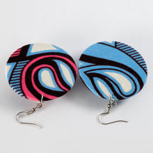 Load image into Gallery viewer, Fabric & Bottlecap Earrings