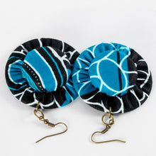 Load image into Gallery viewer, Fabric & Bottlecap Earrings