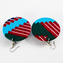 Load image into Gallery viewer, Fabric & Bottlecap Earrings