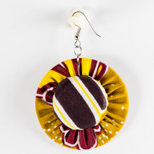 Load image into Gallery viewer, Fabric & Bottlecap Earrings