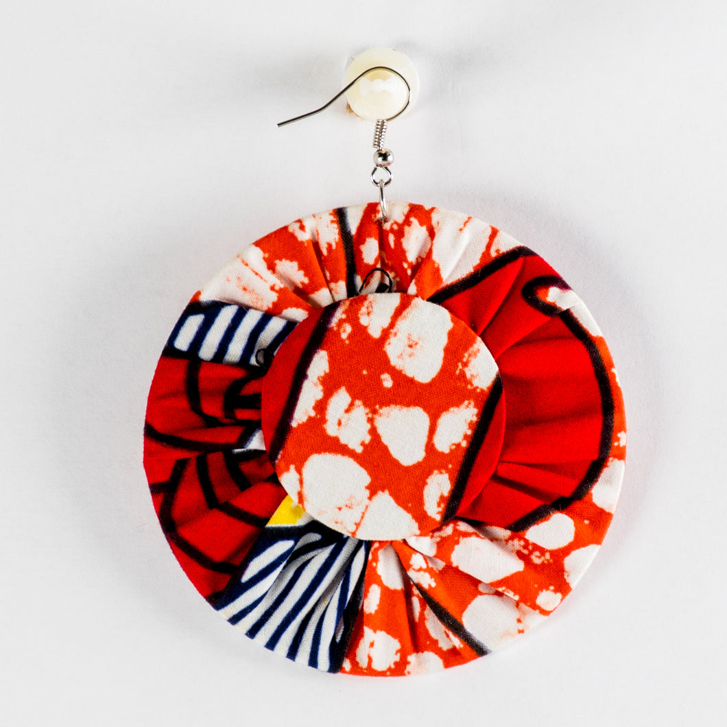 Fabric & Bottlecap Earrings