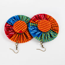 Load image into Gallery viewer, Fabric &amp; Bottlecap Earrings
