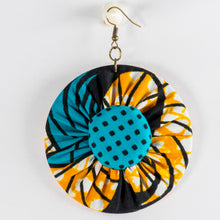 Load image into Gallery viewer, Fabric &amp; Bottlecap Earrings
