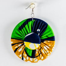 Load image into Gallery viewer, Fabric &amp; Bottlecap Earrings
