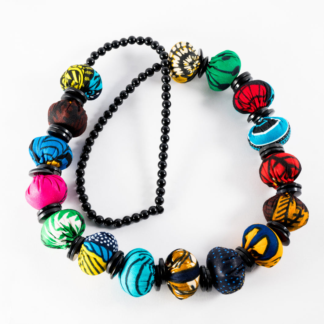 Multicolored Fabric Necklaces