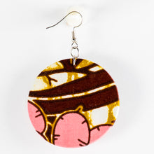 Load image into Gallery viewer, Fabric &amp; Bottlecap Earrings
