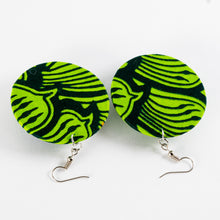 Load image into Gallery viewer, Fabric &amp; Bottlecap Earrings
