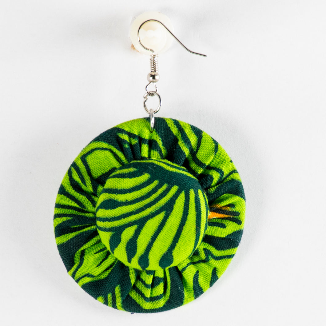 Fabric & Bottlecap Earrings