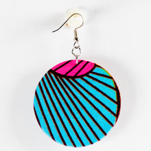 Load image into Gallery viewer, Fabric &amp; Bottlecap Earrings
