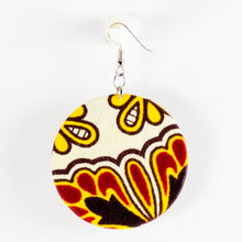 Load image into Gallery viewer, Fabric &amp; Bottlecap Earrings
