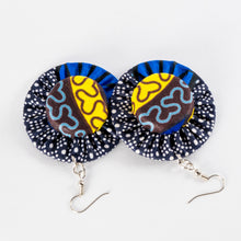 Load image into Gallery viewer, Fabric &amp; Bottlecap Earrings
